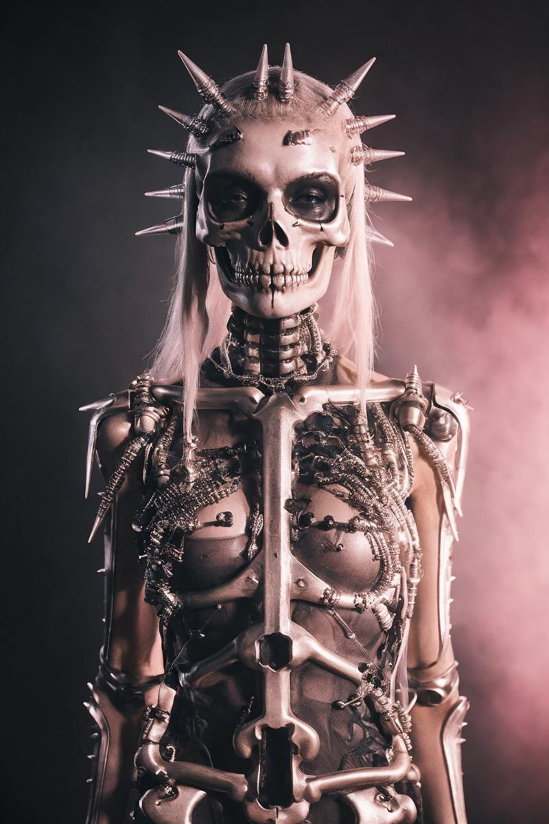 02143-2765739507-3827-a woman in a skeleton costume, future techwear, metal album cover art, cyborg, goth girl aesthetic, transparent skin, snake text.png